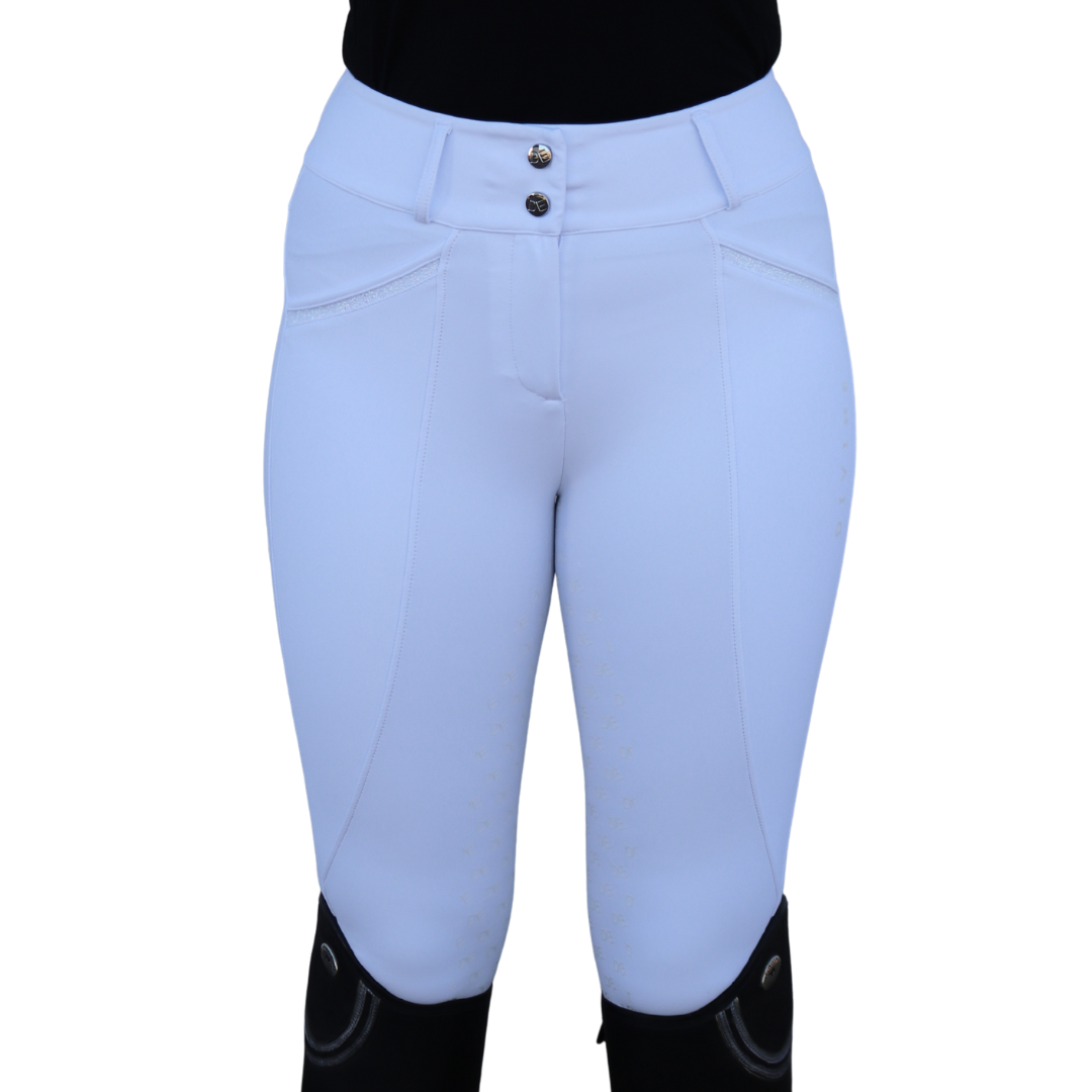 Dignified Competition Breeches - White Glitter Fullseat