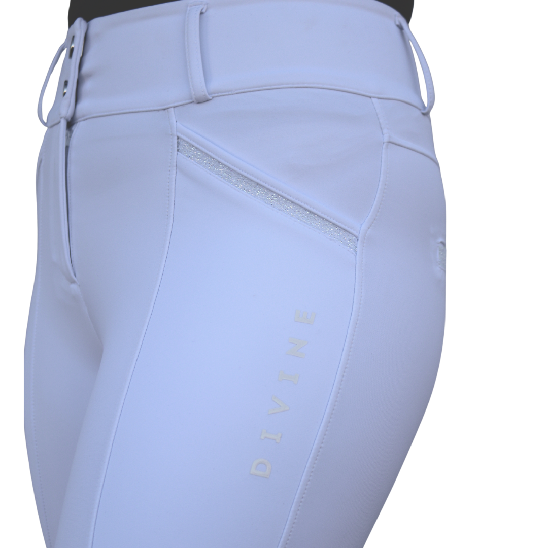 Dignified Competition Breeches - White Glitter Fullseat