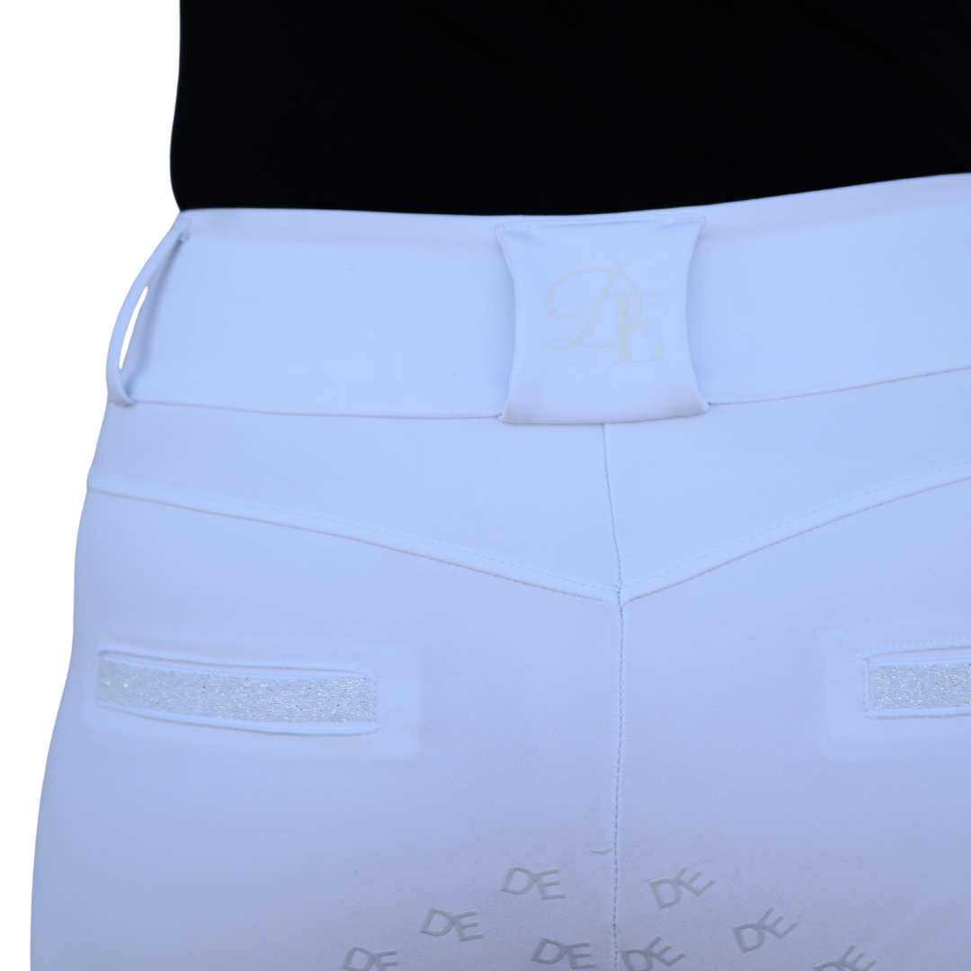 Dignified Competition Breeches - White Glitter Fullseat
