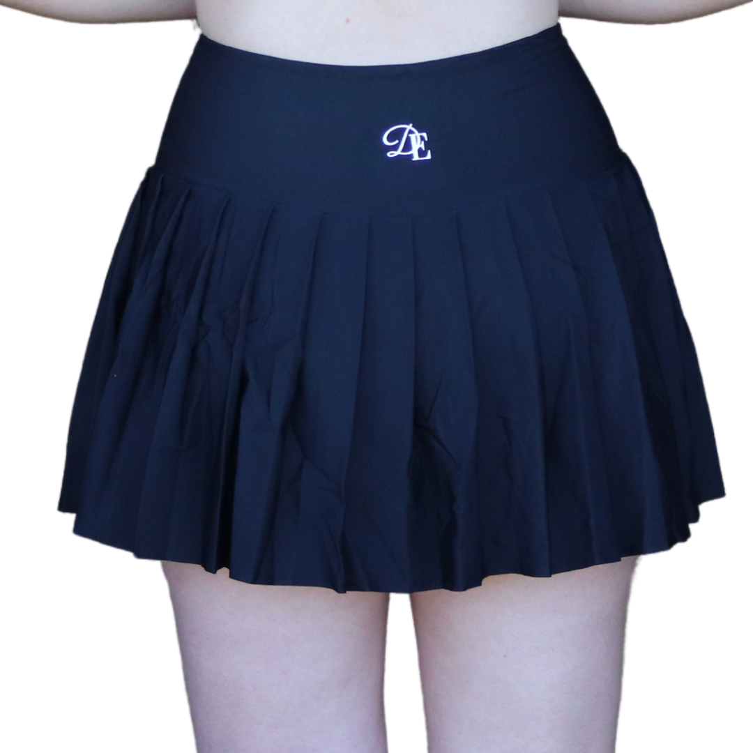Pleated Tennis Skirt - Black