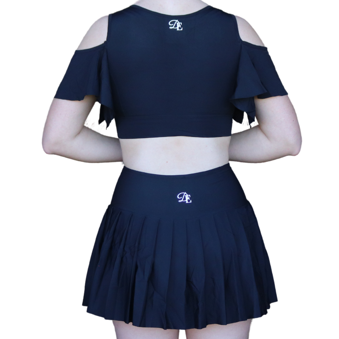 Pleated Tennis Skirt - Black