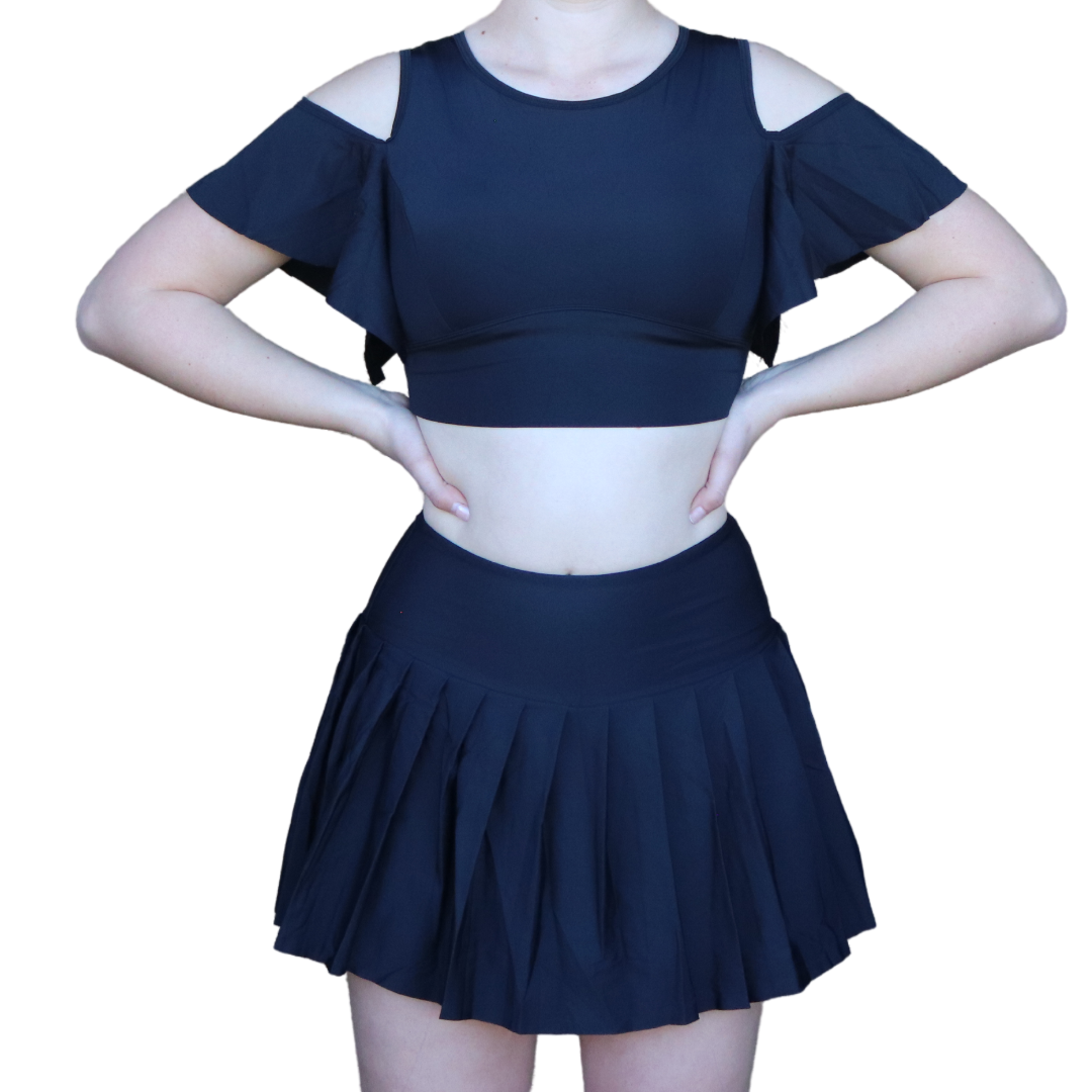 Pleated Tennis Skirt - Black