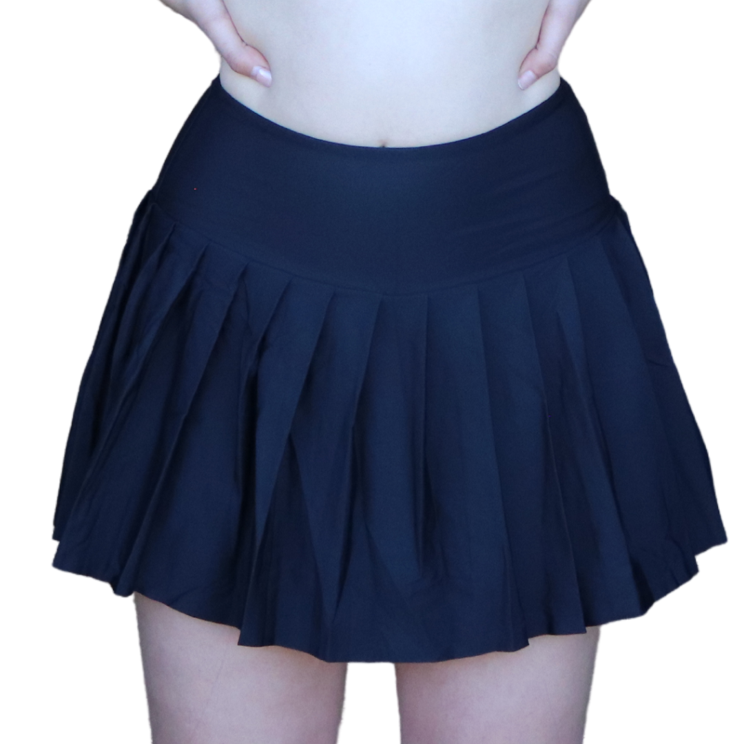 Pleated Tennis Skirt - Black