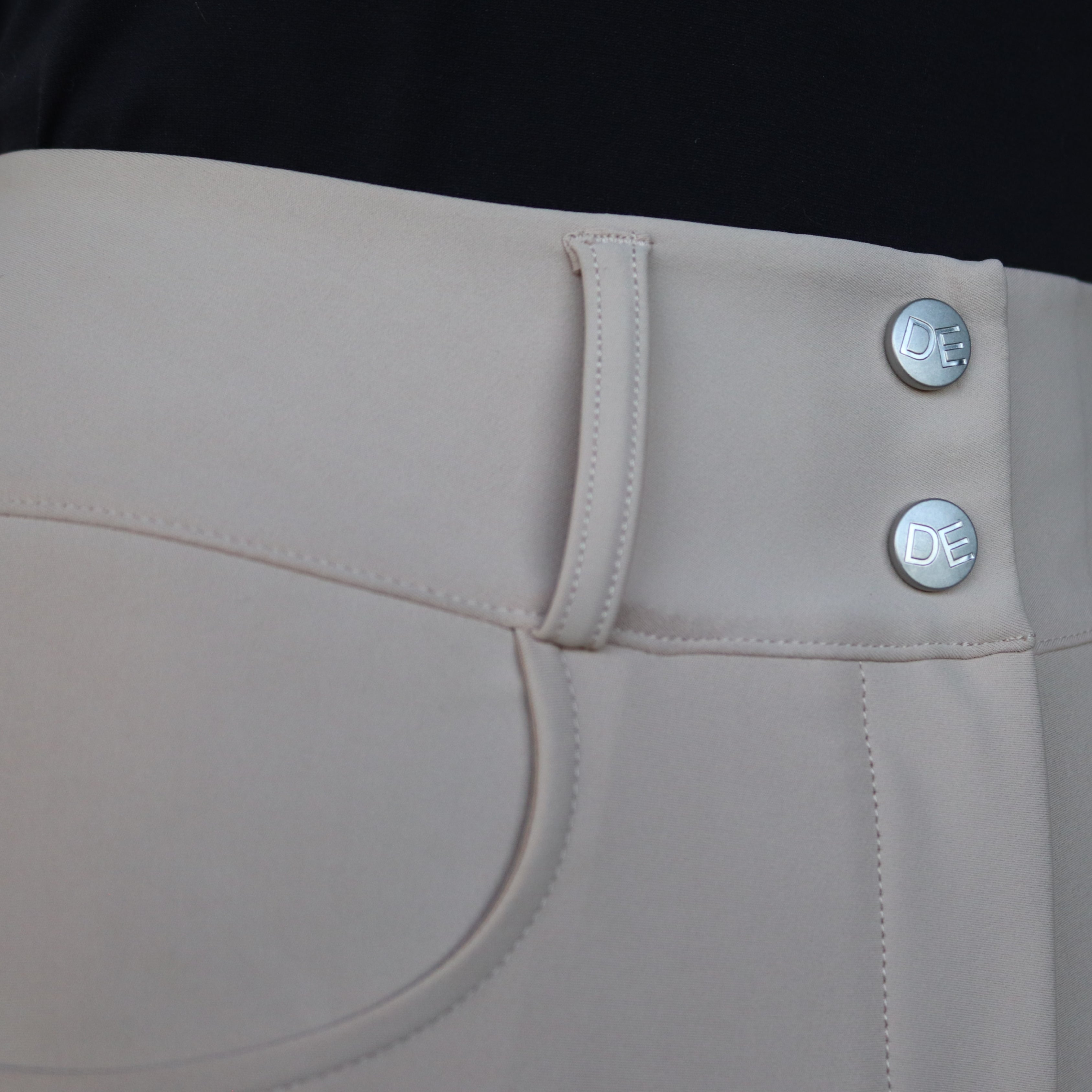 Beige Dignified Competition Breeches Front Buttons | Divine Equestrian Affordable Riding Pants