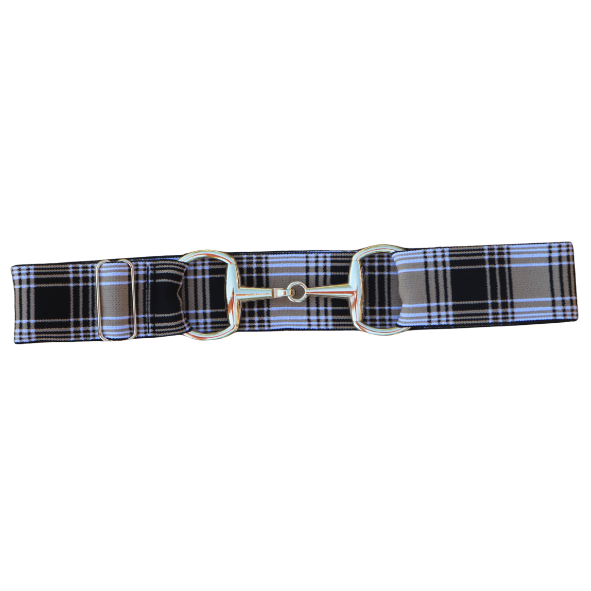 Snaffle Comfort Fit Belt - 1.5" Tan "Burberry" Plaid