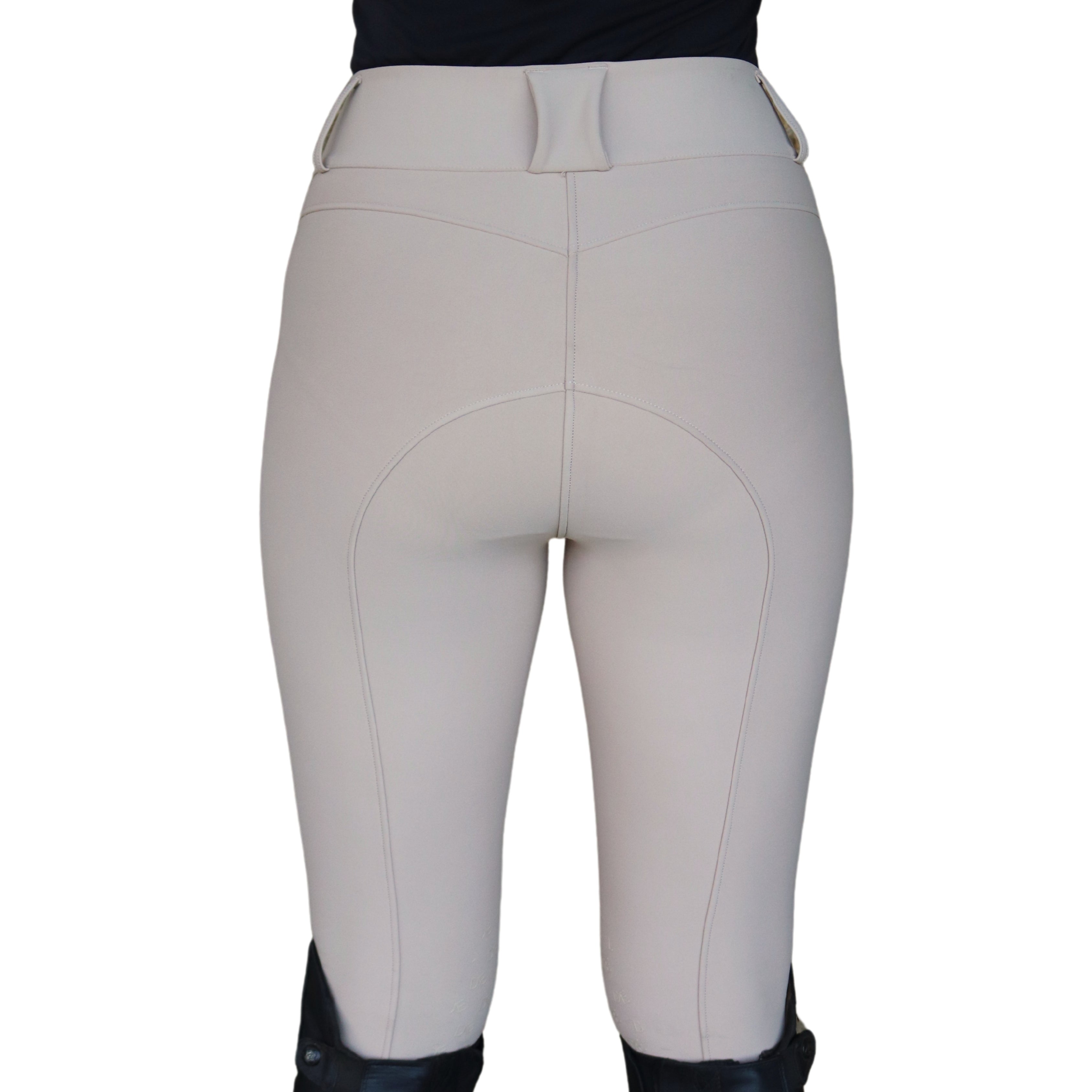 Beige Dignified Competition Breeches Back View | Divine Equestrian Affordable Riding Pants