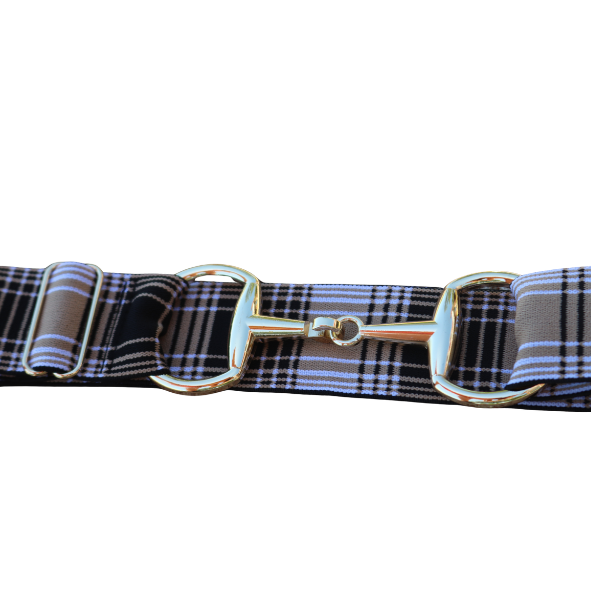 Snaffle Comfort Fit Belt - 1.5" Tan "Burberry" Plaid