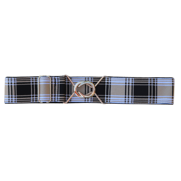 Snaffle Comfort Fit Belt - 1.5" Tan "Burberry" Plaid