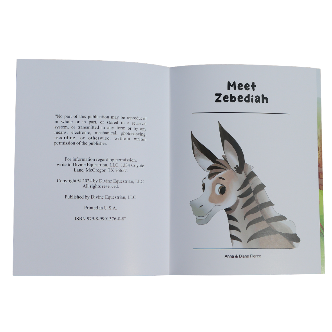 Meet Zebediah Children's Book First Page