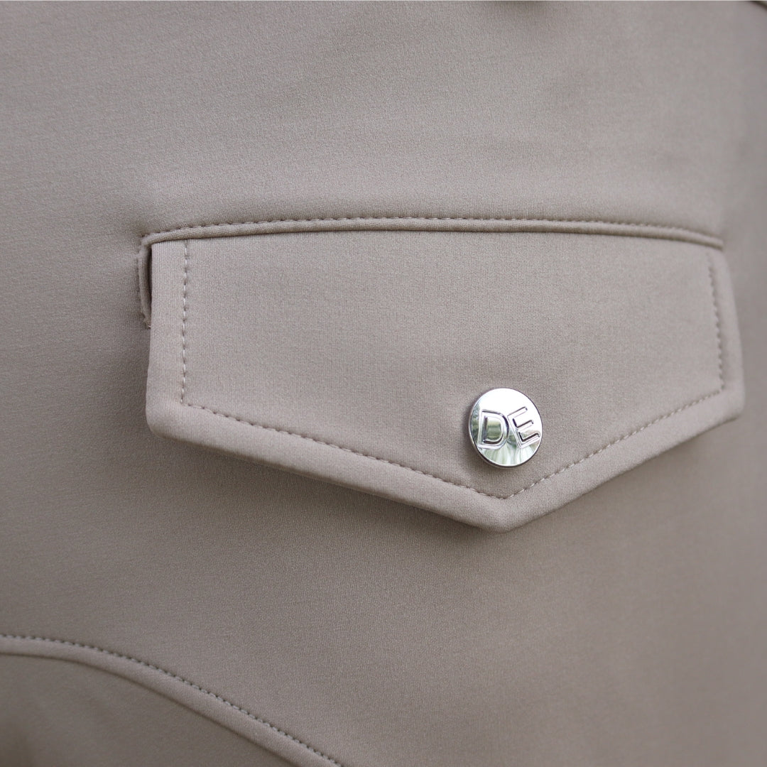 Beige Men's Competition Breeches Back Pocket | Divine Equestrian Affordable Men's Riding Pants
