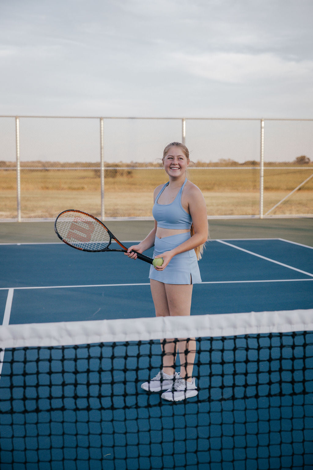 Straight Tennis Skirt - Blue