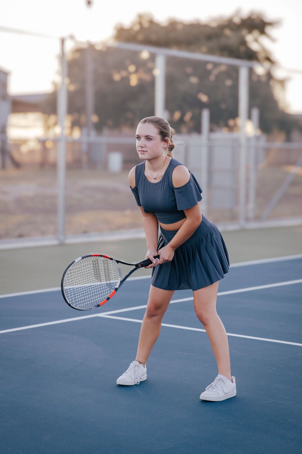 Pleated Tennis Skirt - Slate