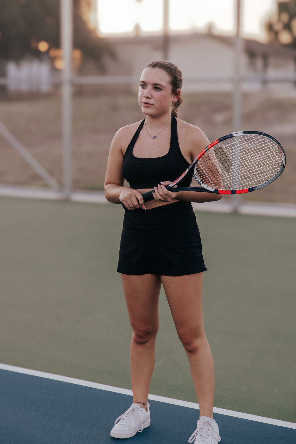 Straight Tennis Skirt - Black