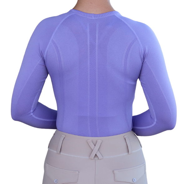Chic Athletic Long Sleeve Shirt - Deva Purple