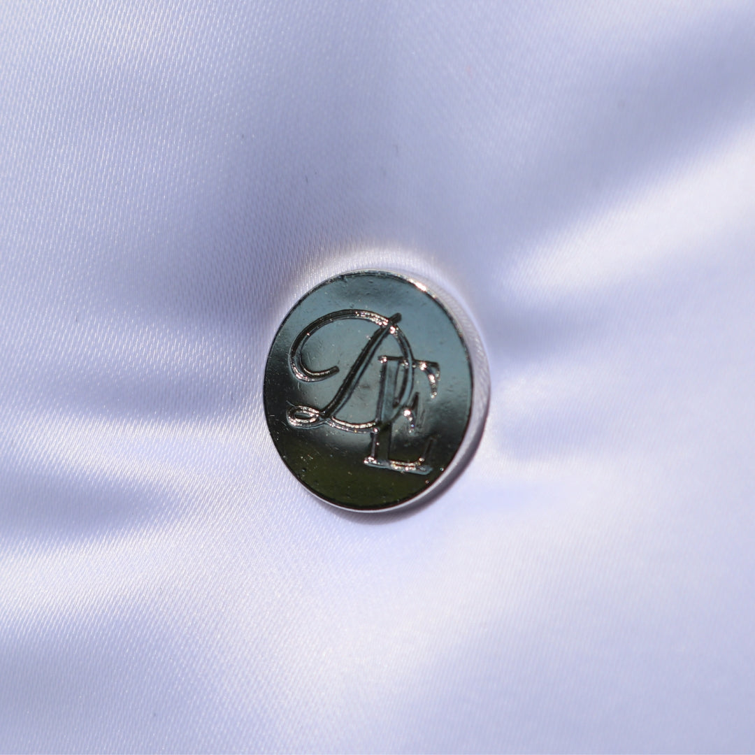 White Sovereign Saddle Pad Signature Pendant | Divine Equestrian Affordable Saddle Pad