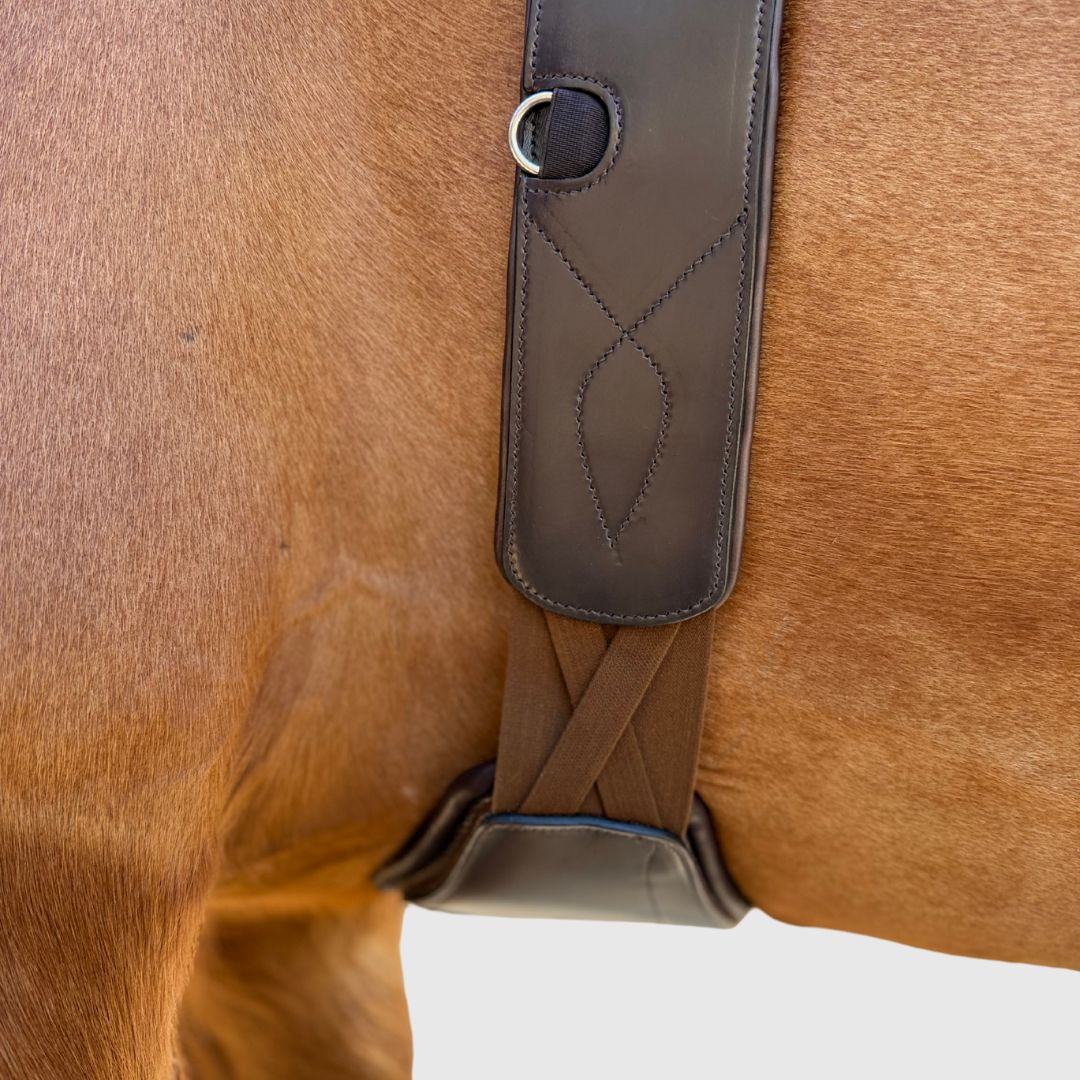 Removable Leather Pads for Pressure Relief Comfort Long Girth