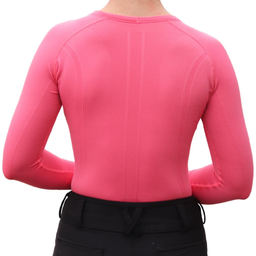 Flamingo Pink Back | Divine Equestrian Affordable Riding Shirts
