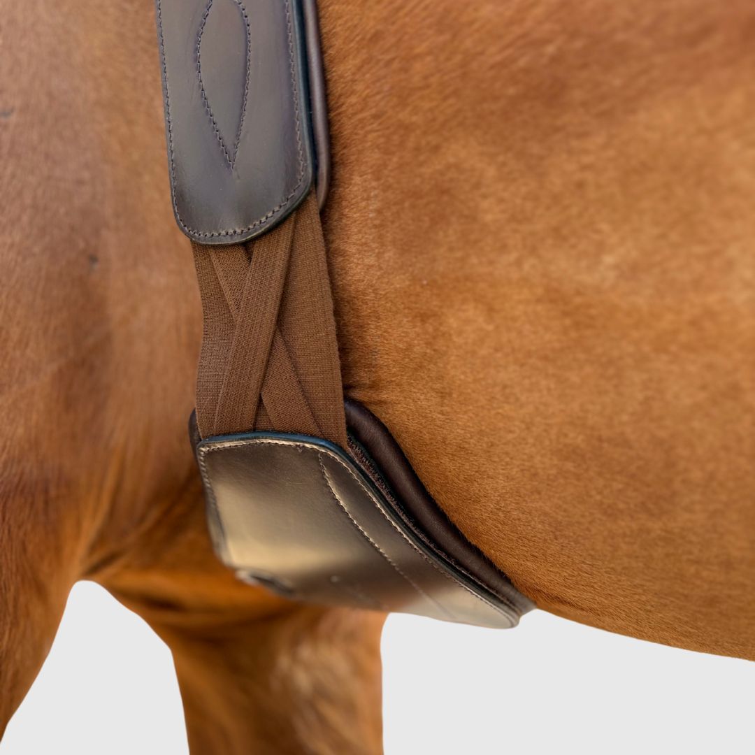 Removable Leather Pads for Pressure Relief Comfort Long Girth