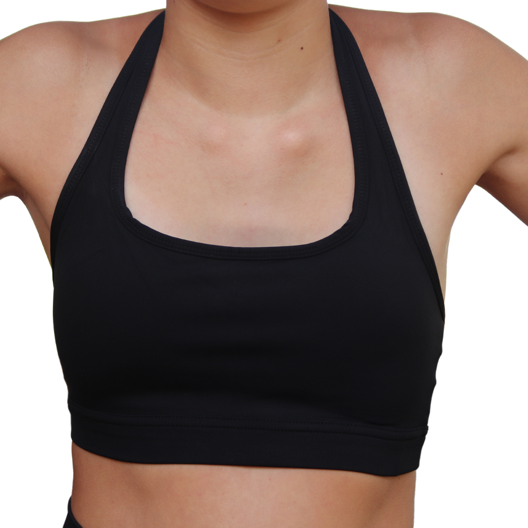 Halter SportsBra - Black
