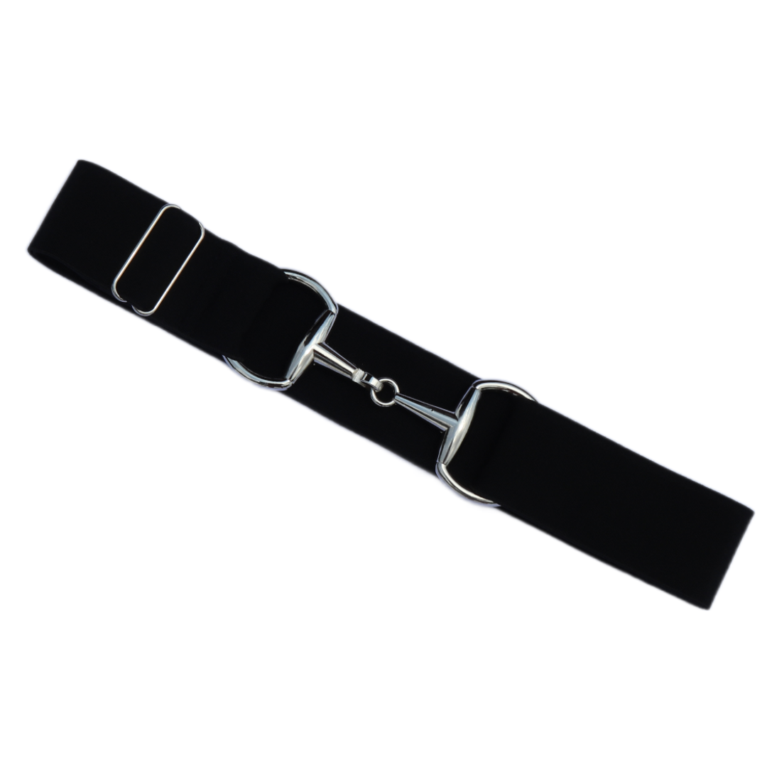 Black Comfort Fit Belt | Divine Equestrian Affordable Elastic Riding Belts