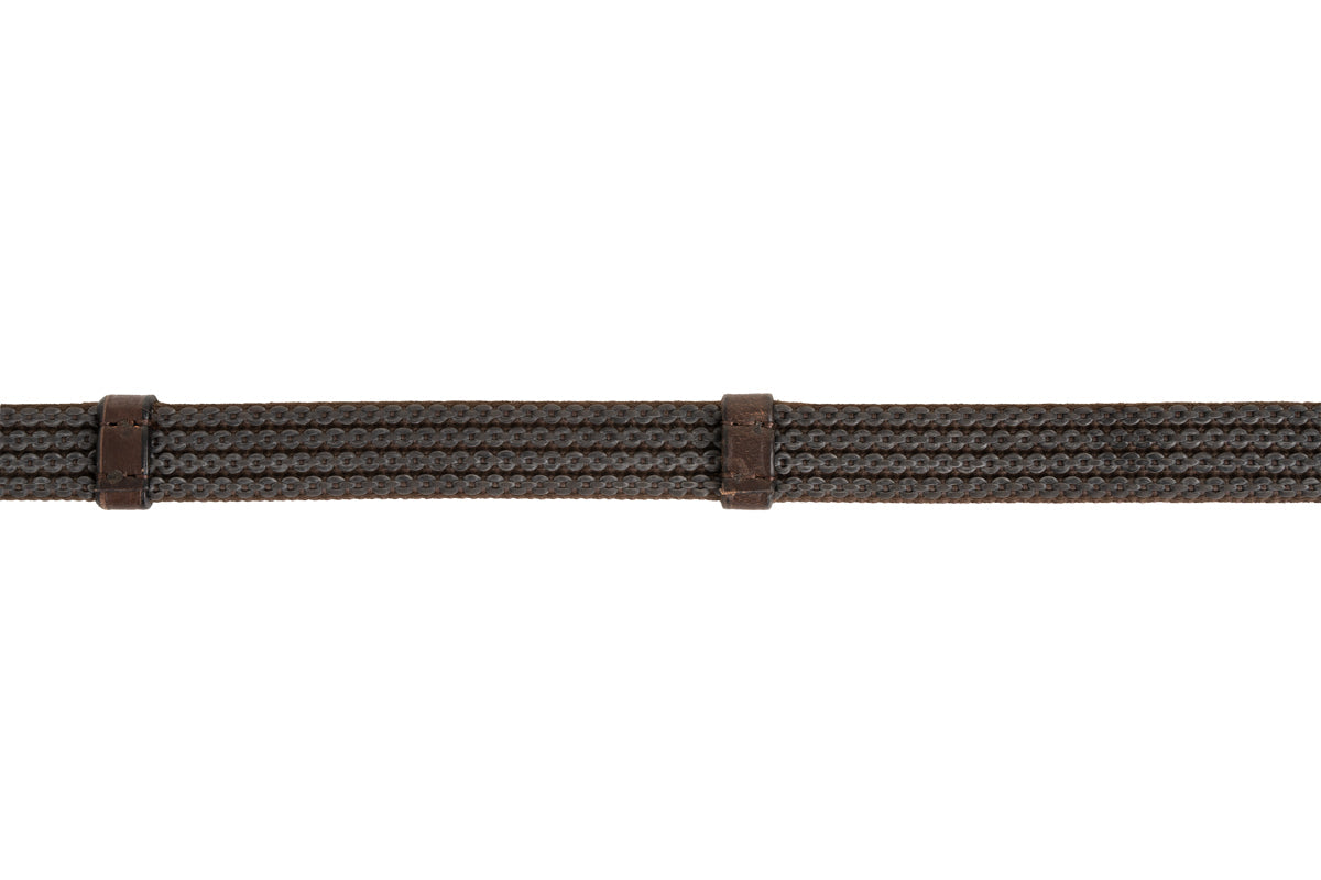 Sure Grip Rubber Reins with 4" Rein Stops-Superb Slim Rubber Woven Grip