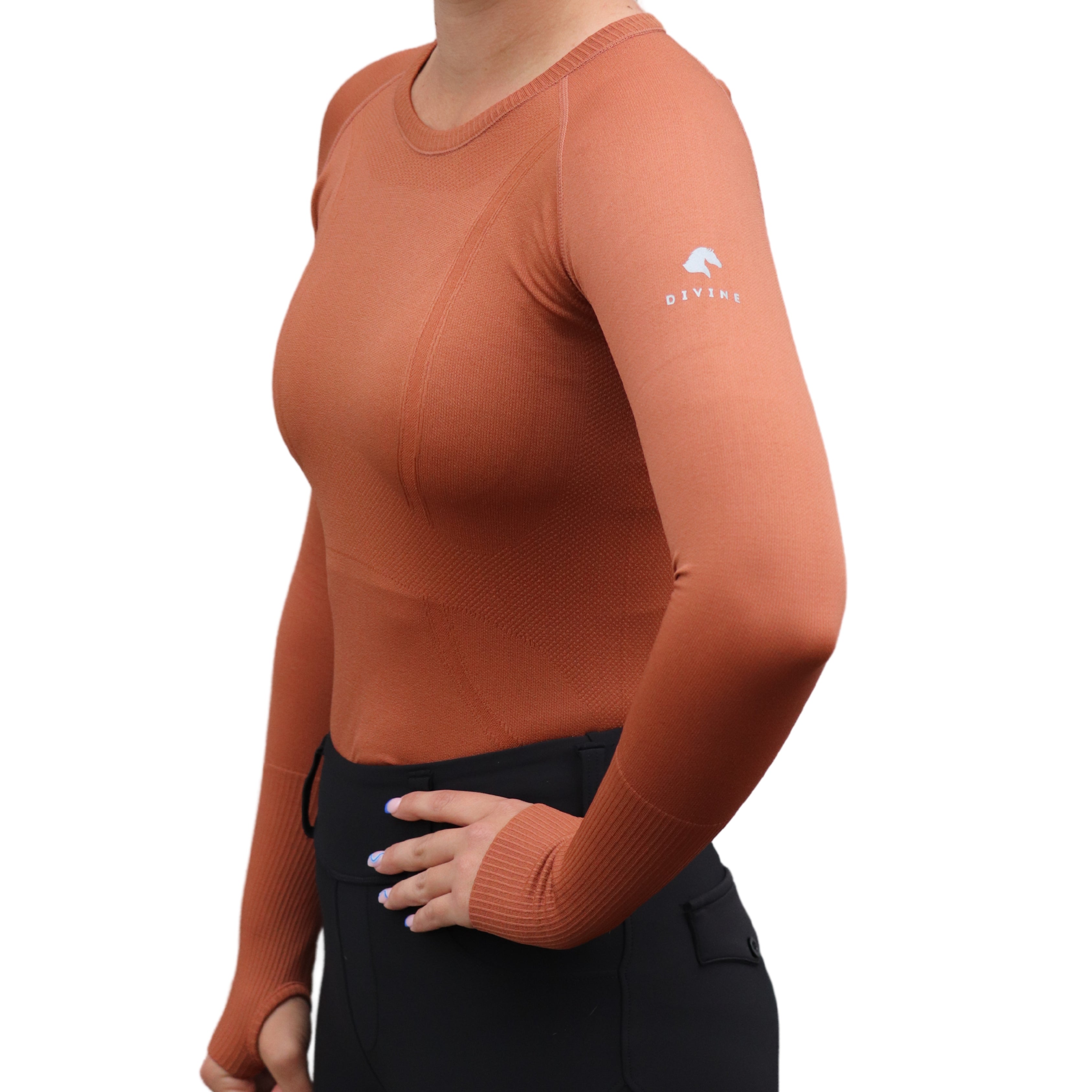 Mocha Side | Divine Equestrian Affordable Riding Shirts