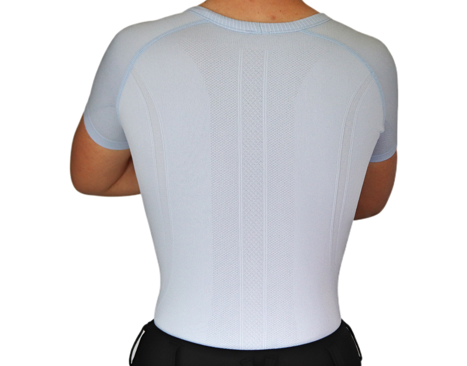Sky Blue Back | Divine Equestrian Affordable Short Sleeve Riding Shirts