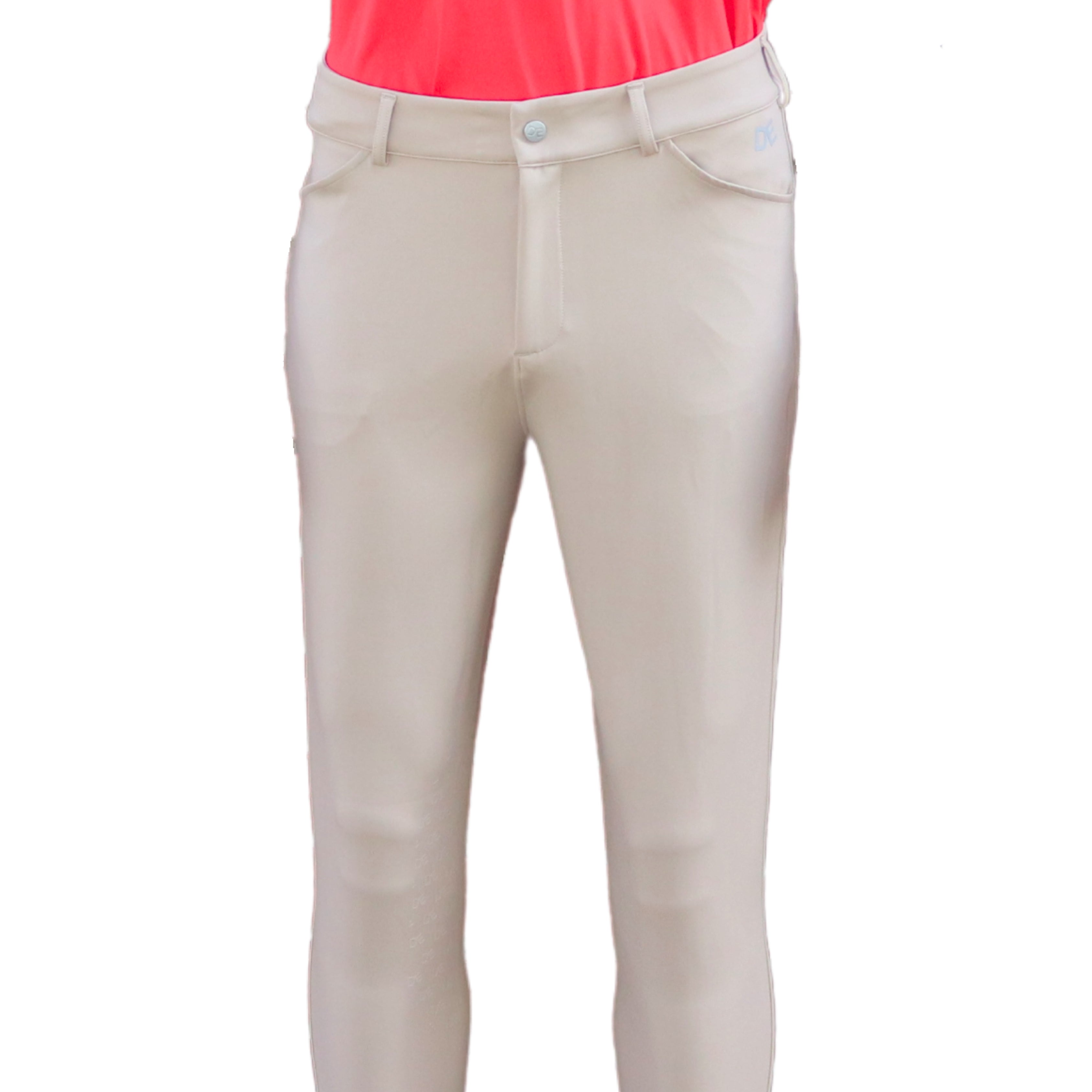 Beige Men's Competition Breeches Front View | Divine Equestrian Affordable Men's Riding Pants