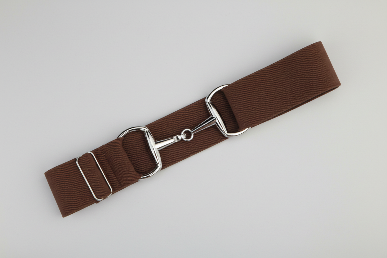 Brown Comfort Fit Belt | Divine Equestrian Affordable Elastic Riding Belts