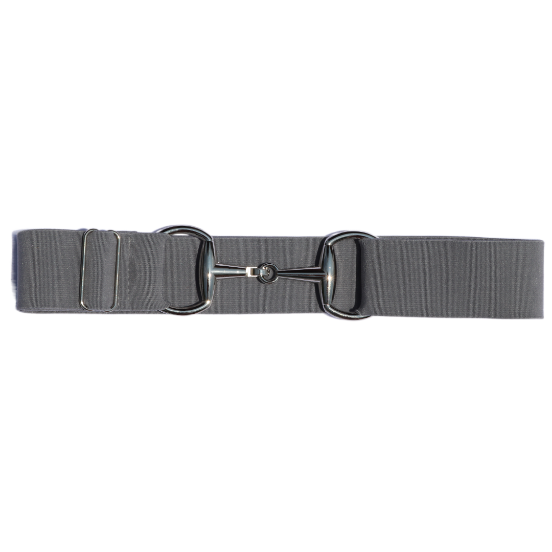 Gray Comfort Fit Belt | Divine Equestrian Affordable Elastic Riding Belts