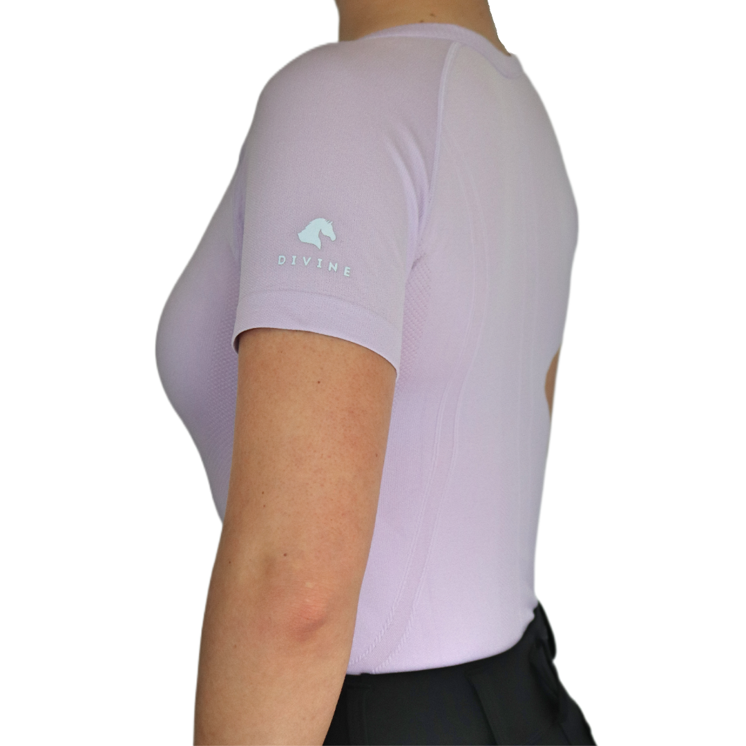 Lavender Side | Divine Equestrian Affordable Short Sleeve Riding Shirts