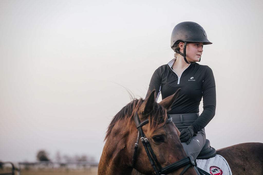 Black Divine Equestrian Sun Shirt