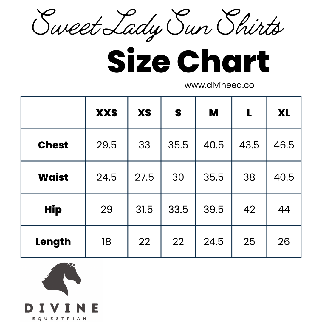 Exciting Updates: New Sizing for Our Sun Shirts at Divine Equestrian!