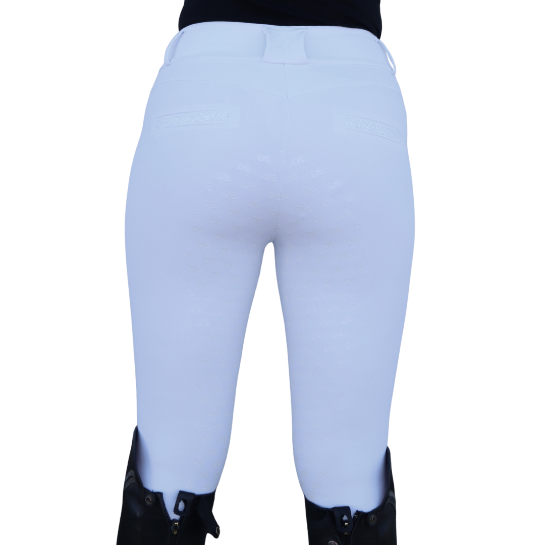 Dignified Competition Breeches - White Glitter Fullseat