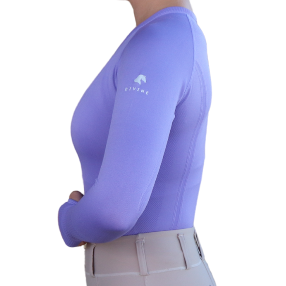 Chic Athletic Long Sleeve Shirt - Deva Purple