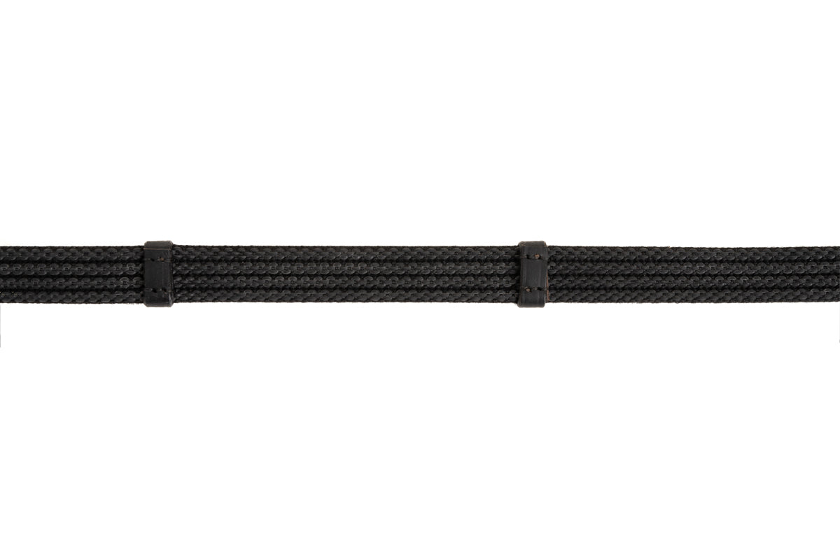 Sure Grip Rubber Reins with 4" Rein Stops-Superb Slim Rubber Woven Grip