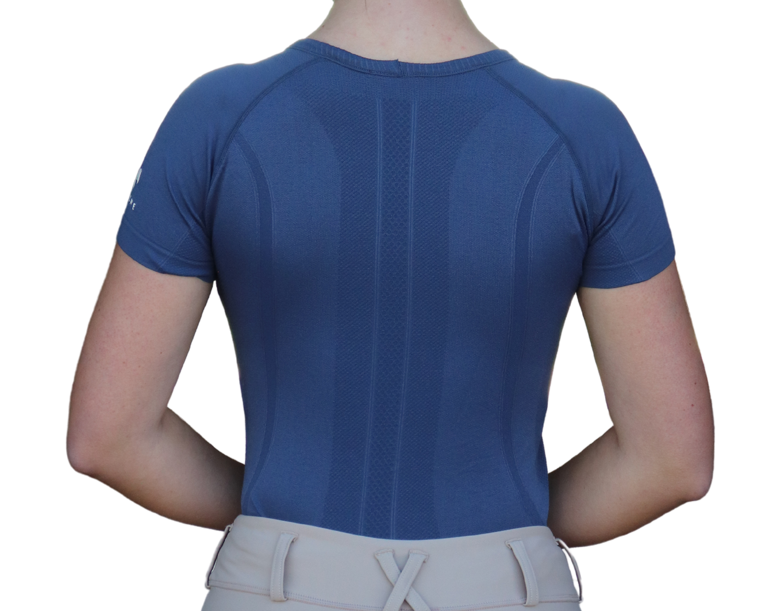 Navy Back | Divine Equestrian Affordable Short Sleeve Riding Shirts