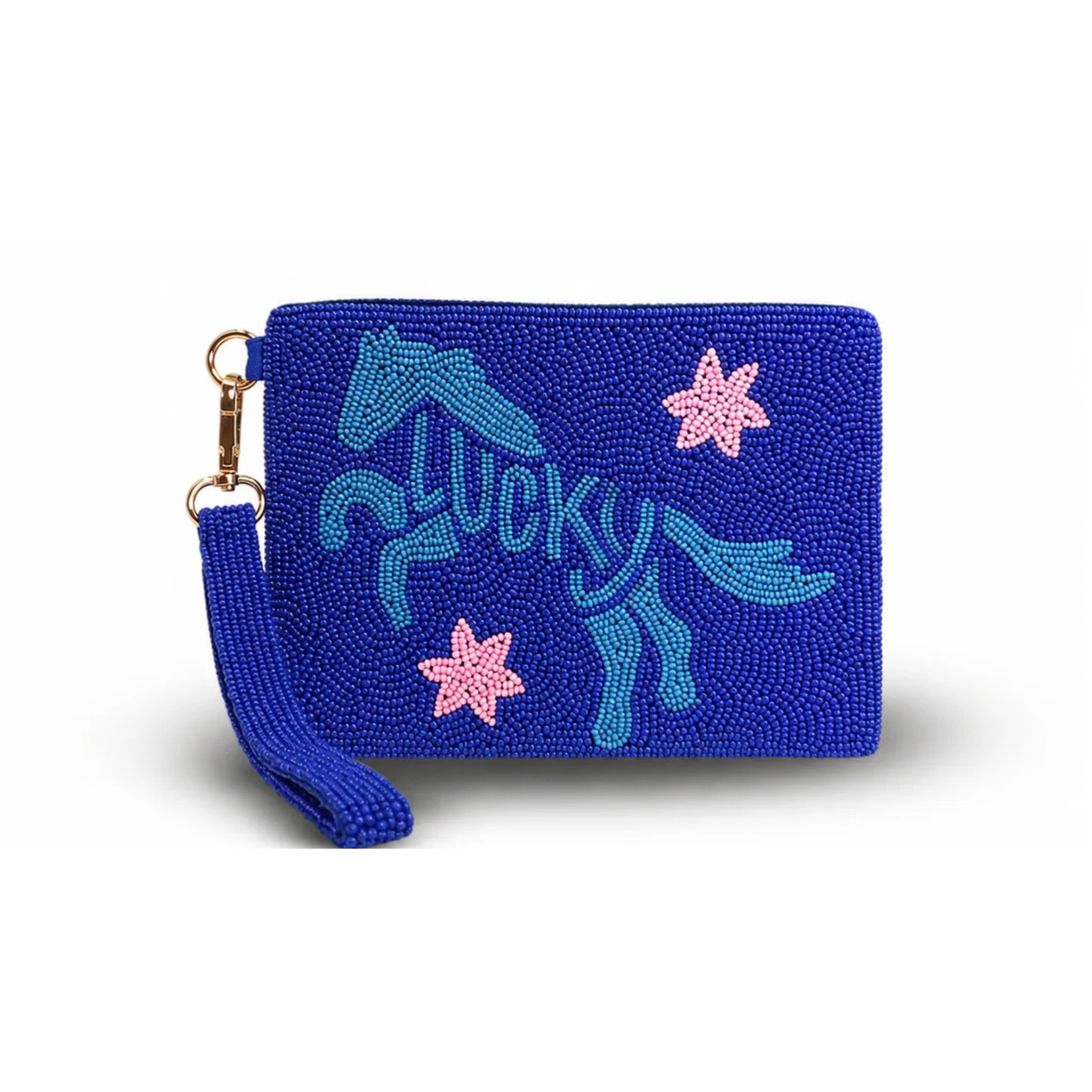 Lucky Horse Medium Beaded Pouch