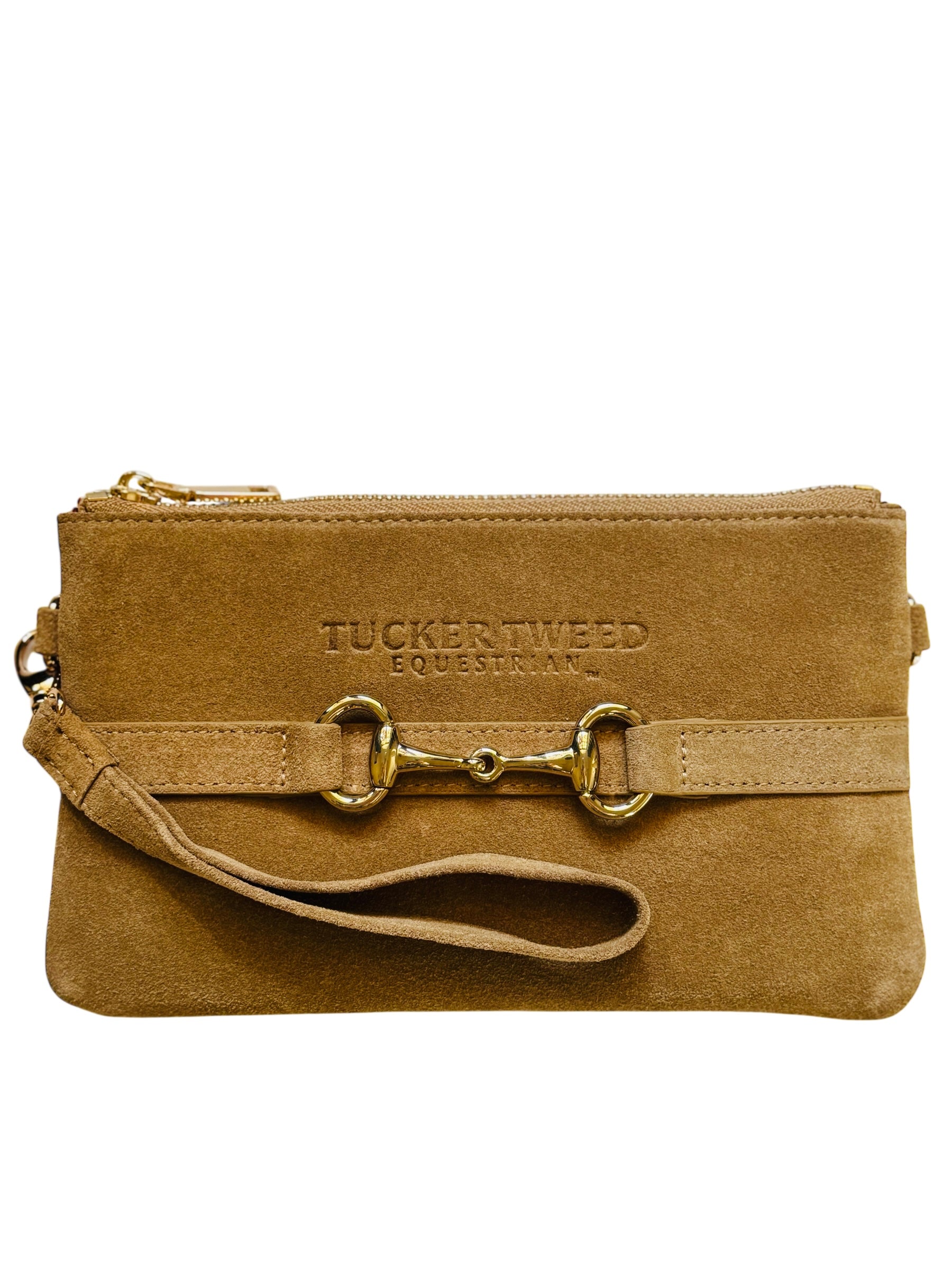 Wellington Wristlet Milk Chocolate Suede Edition