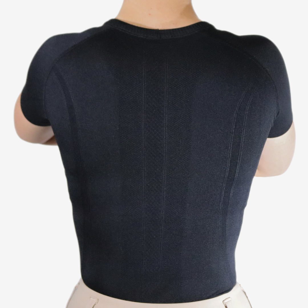 Black Back | Divine Equestrian Affordable Short Sleeve Riding Shirts