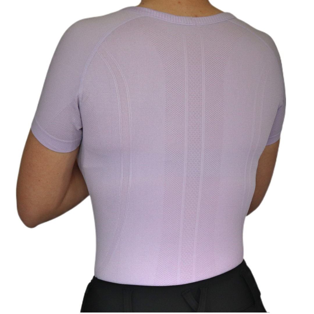 Lavender Back | Divine Equestrian Affordable Short Sleeve Riding Shirts