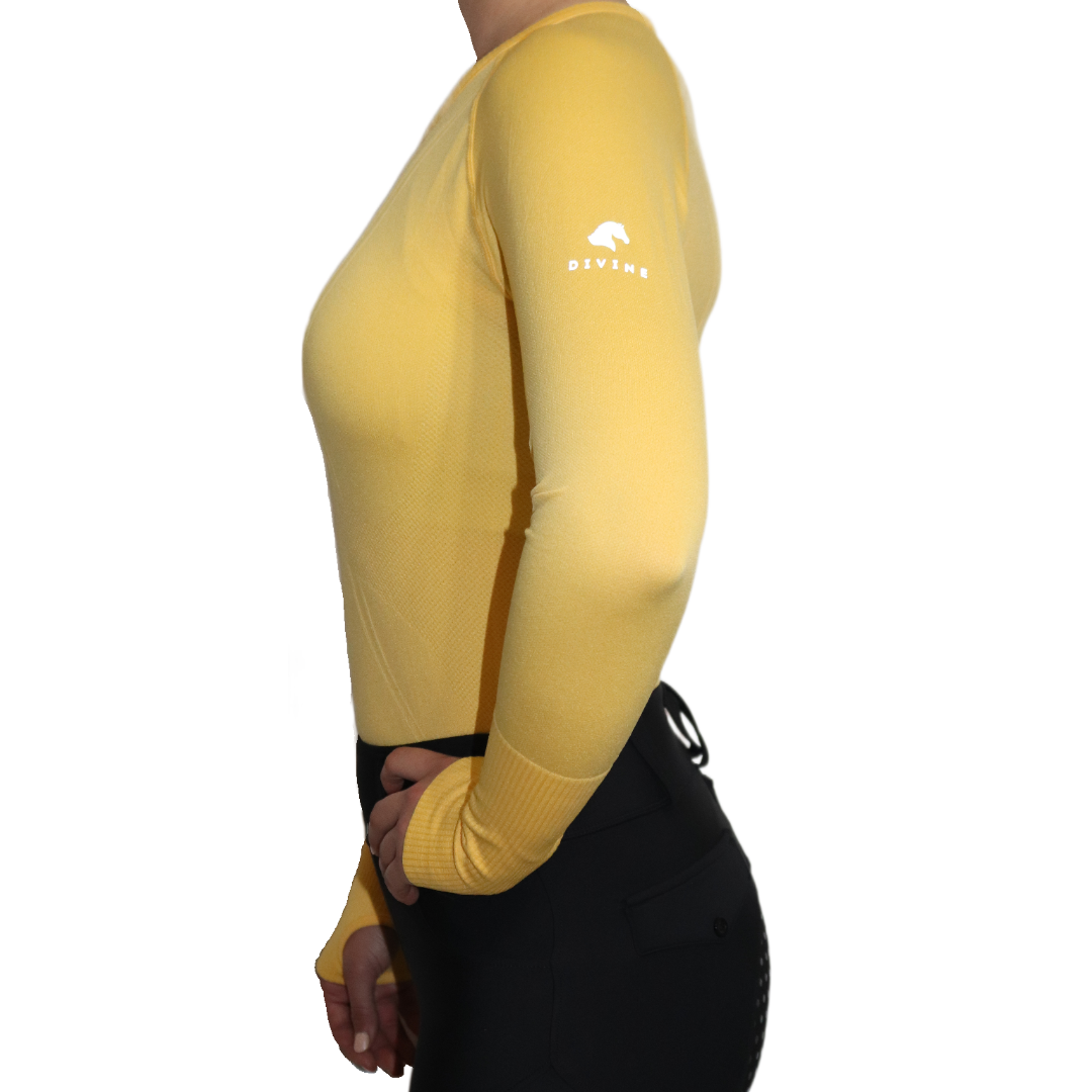 Yellow Side | Divine Equestrian Affordable Riding Shirts